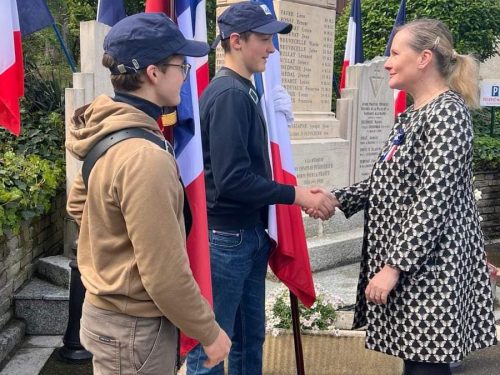 Commémoration du 8 mai à Perrignier. La section Les Allobroges était également présente à Armoy , Draillant et le Lyaud.